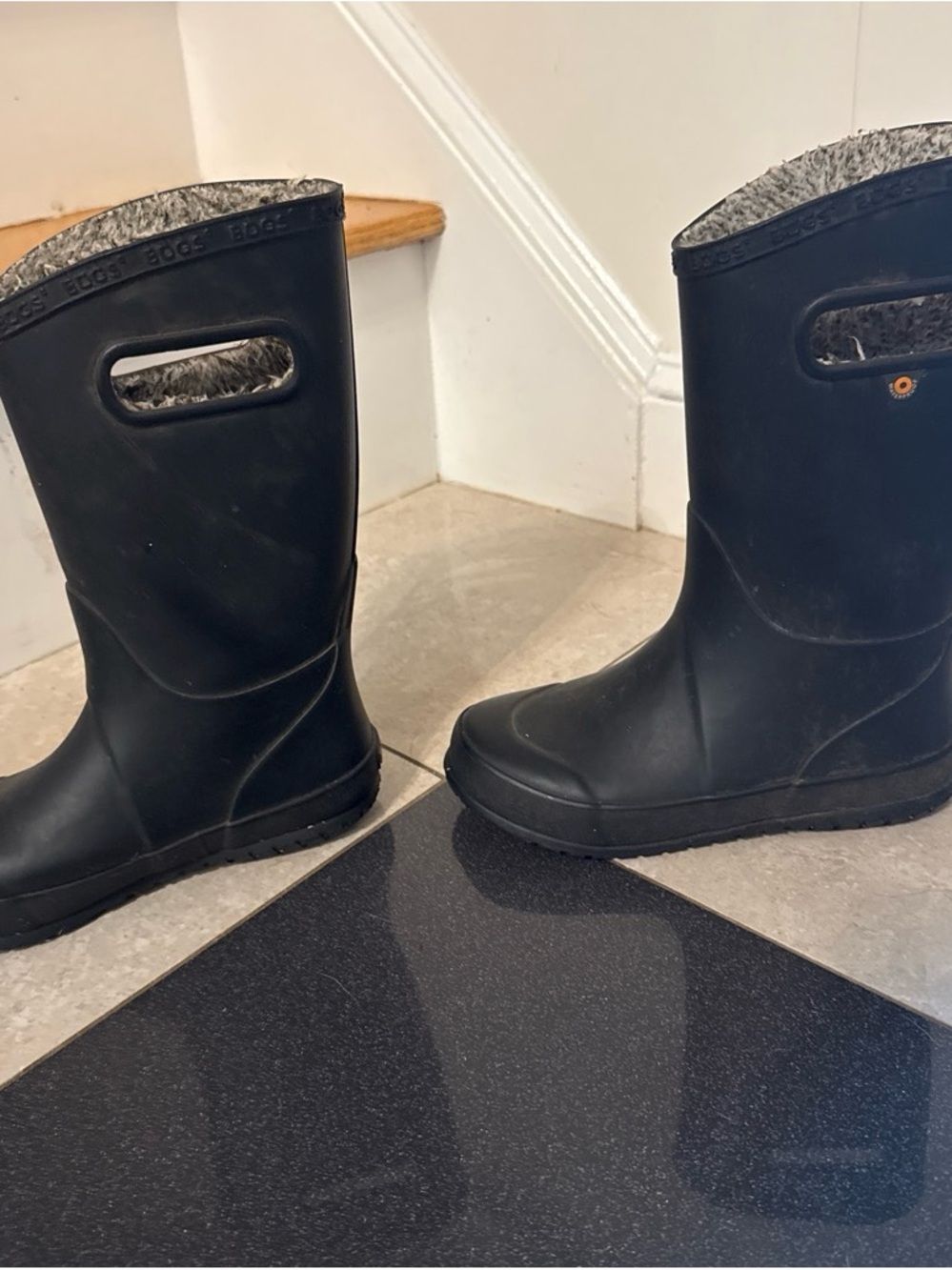 Bogs Black Kids Waterproof Pull-On Boots